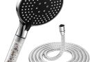 Ibergrif Pommeau de Douche Filtrant Haute Pression, 3 Modes, Anti-Calcaire, Filtration Multicouche, avec Tuyau 1,5 m, Débit Économique jusqu’à 30%, Douchette Salle de Bain, M20226-1 – Le détail qui change tout au quotidien