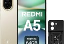 XIAOMI Redmi A5 Smartphone 6,88&Prime; 120Hz, 3GB+64GB, Appareil Photo IA 32 MP, Batterie 5200 mAh, Capteur d&rsquo;Empreintes Latéral (Or) – Le détail qui change tout au quotidien