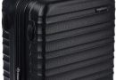 Amazon Basics Bagage de Cabine Extensible Rigide – Bagage de Voyage en ABS avec 4 Doubles Roues Rotatives – Structure Légère et Anti-Rayures – 37,5cm x 25,5cm x 55,0cm – Noir – Le détail qui change tout au quotidien