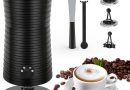 Morpilot Mousseur à Lait Électrique 4 en 1 à Mousse Chaude et Froide et Chauffe-lait, Emulsionneur Automatique 400W 240ml pour Cappuccino Macchiato Latte – Le détail qui change tout au quotidien