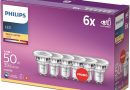 Philips LED classic, Ampoule équivalent 50 W, GU10, Lot de 6, Blanc Chaud (2700 Kelvin), 355 Lumens, Réflecteur – Le détail qui change tout au quotidien