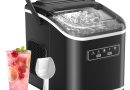 Machine à Glaçons, 12kg en 24h, Acmeenjoy Machine a Glacons avec Cuillère à Glace, 9 Glaçons en 6-8 Minutes, Machine a Glaçons Autonettoyante et Portable pour Camping/Maison/Cuisine – Le détail qui change tout au quotidien