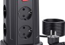 Multiprise avec 4 USB, Sameriver 8 Prises, Protection Contre Les surtensions, multiprise avec Interrupteur, câble d&rsquo;extension de 3 m, multiprise pour la Maison, Le Bureau – Le détail qui change tout au quotidien