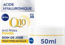 NIVEA Q10 Power Soin de Jour FPS30 (1×50 ml), crème anti rides au Q10 Pur & Acide Hyaluronique, crème anti-âge booster de collagène, soin visage extra fermeté tous types de peaux – Le détail qui change tout au quotidien