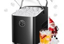 FOHERE Machine à Glaçons, 14kg en 24h, 8 Glaçons en 8 Minutes, avec 2 Tailles de Glaçons, Autonettoyante, Ice Maker sur Comptoir avec Poignée, pour la Maison/Cuisine/Camping/Bar – Le détail qui change tout au quotidien
