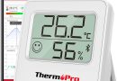 Thermopro TP357 Petit Thermometre Interieur Numérique Bluetooth de Hygrometre Interieur, Termometre Maison Pieces Thermomètre Connecté Utilisé avec Smart APP, Hygrometre Cave a Vin Multifonctions – Le détail qui change tout au quotidien