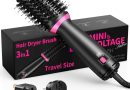 3en1 Brosse soufflante, Double Tension One-Step Ionique Brosse Chauffante Brushing, Brosse Cheveux Electrique avec 2 Vitesses 2 Adaptateurs,Brosse Coiffante Chauffante pour Sécher Lisser Volume – Le détail qui change tout au quotidien
