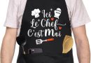 Tablier Cuisine Homme Personnalisé Noir, Réglable Tablier Personnalisé Humour Drole Rigolo Barbecue Bbq, Tablier de Cuisine Professionnel Coton Cadeau Fete Des Peres Saint Valentin Noel Papa – Le détail qui change tout au quotidien
