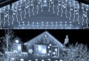 Guirlande Lumineuse Extérieur Stalactite 400 LED 10M Blanc, Guirlande de Noël Étanche IP44 avec Minuterie & 8 Modes, Rideau Lumineux pour Jardin, Balcon, Pavillon, Décorations de Noël – Le détail qui change tout au quotidien