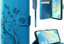 AROYI Coque Compatible avec Samsung Galaxy A16 5G / 4G, Retro Design PU Etui Housse en Cuir Portefeuille de Protection Fonction Stand Video Porte Carte Credit Ticket Flip Case Bleu – Le détail qui change tout au quotidien
