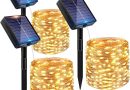 Peasur Lot de 3 Guirlande Solaire Exterieur, 3x12M 120 LED Golaire Extérieur IP65 Étanche, 8 Modes Guirlande Lumineuse Exterieure Solaire pour Jardin Terrasse Noël Mariage Fête, Blanc Chaud – Le détail qui change tout au quotidien