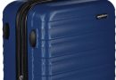 Amazon Basics Bagage de Cabine Extensible Rigide – Bagage de Voyage en ABS avec 4 Doubles Roues Rotatives – Structure Légère et Anti-Rayures – 37,5cm x 25,5cm x 55,0cm – Bleu Marine – Le détail qui change tout au quotidien