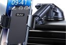Blukar Support Téléphone Voiture, Porte Téléphone Voiture Ventouse Universel Réglable, Rotation 360°& Ventouse Améliorée & Un Bouton de Libération pour Smartphone/GPS 4,0-7,0 Pouces – Noir – Le détail qui change tout au quotidien