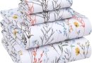 Ruvanti Parure de lit 100% Coton – Draps en Percale rafraîchissants et croustillants pour très Grand lit, draps Respirants et durables, Poches Profondes de 40,6 cm, arôme, 4 pièces – Le détail qui change tout au quotidien