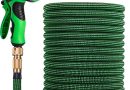 Tuyau d&rsquo;Arrosage Extensible 30m – Tuyau d’Eau Réglable avec 1/2 » et 3/4 » (19mm et 13mm) Adaptateurs, 9 Modes d&rsquo;Arrosage, Latex Triple Épaisseur Durable avec Raccords en Laiton et Sac – Le détail qui change tout au quotidien