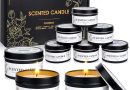 Bougie Parfumées, Coffret Bougies Parfumées Cadeau Pour Femme & Homme, 9 X 70g de Cire de Soja – Parfum Longue Durée – Bougies Parfumées D&rsquo;Intérieur, Bougie Noel Candle Cadeau Femme – Le détail qui change tout au quotidien