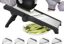 Mandoline Cuisine Coupe Legumes Multifonctions – Mandoline Professionnelle Réglable en Acier Inoxydable, Avec Protection des Mains, Réalisez des Tranches Épaisses de 1 à 9 mm, Decoupe Legumes Manuel – Le détail qui change tout au quotidien