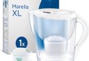 BRITA Carafe Filtrante Marella XL Blanche (3,5l) incl 1 cartouche filtrante eau robinet MAXTRA PRO All-in-1 réduit PFAS,calcaire, chlore, certaines impuretés et métaux indicateur temporel – Le détail qui change tout au quotidien