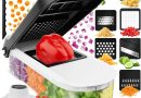 Fullstar Coupe Legumes Multifonctions et Mandoline – Trancheur ou Découpe Cube Oignons Carottes Concombres Frites Fruits – Rapeuse Legume et Fromage – Cuisine Accessoires (Compact 6-en-1 Blanc) – Le détail qui change tout au quotidien