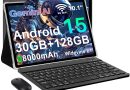 ZIOVO Android 15 Tablette 10 Pouces,30Go RAM+128Go ROM (TF 2To)Tablet,5G WiFi Tablettes,Octa-Core 2.0 GHz/Gemini AI/Widevine L1/8000 mAh/BT 5.0/GPS/Face ID/2 en 1 Tablette avec Clavier et Souris-Noir – Le détail qui change tout au quotidien
