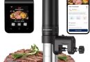 KitchenBoss Thermoplongeur WLAN Cuiseur Sous Vide: G330 Wifi Cuisson Sous Vide, 1100W,IPX7 Imperméable à l&rsquo;eau d&rsquo;Immersion de Cuisinière Thermostat Réglable APP Contrôle, Acier inoxydable, Noir – Le détail qui change tout au quotidien