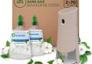 Air Wick Désodorisant Maison Spray Automatique sans Gaz Active Fresh – 1 Diffuseur + 2 Recharges Parfum Douceur de Coton – Le détail qui change tout au quotidien