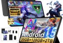 Tablette Android 15 Tablette 10 Pouces, 30Go RAM+128Go ROM (2To TF), Widevine L1| 8000mAh| Octa-Core| 2.0GHz| 5G WiFi| BT 5.0| 5MP+8MP, Boîtier Métallique Tablette Tactile avec Clavier et Souris- Noir – Le détail qui change tout au quotidien