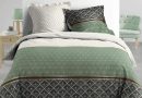 Douceur d&rsquo;Intérieur Parure 3 Pièces 240 x 220 cm Percale Imprime Belor Vert – Le détail qui change tout au quotidien