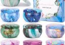 Lot de 9 bougies parfumées, cadeau femme bougie – 100% cire de soja – Portable – Cadeau pour soulager le stress – Pour anniversaire, fête des mères, Noël – Pour la famille, les femmes – Le détail qui change tout au quotidien