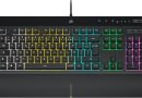 CORSAIR K55 RGB PRO Clavier de Jeu Filaire à Membrane – IP42 Résistant à la Poussière et Aux éclaboussures – 6 Touches Macro Intégration Elgato – Compatible iCUE – AZERTY FR – PC, Mac, Xbox – Noir – Le détail qui change tout au quotidien