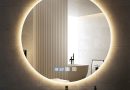 Miroir de salle de bain rond à LED, 60 x 60 cm, mural, antibuée, lumière variable en 3 couleurs, miroir antibuée avec lumières rétroéclairées, pour salle de bain – Le détail qui change tout au quotidien