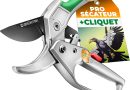 GRÜNTEK Sécateur de Jardin Professionnel à Cliquet Automatique et Enclume CONDOR 20cm. Coupe Branches Ø20 mm. – Le détail qui change tout au quotidien