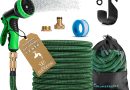 Tuyau d&rsquo;Arrosage Extensible 15m – Tuyau d’Eau Réglable avec 1/2 » et 3/4 » (19mm et 13mm) Adaptateurs, 9 Modes d&rsquo;Arrosage, Latex Triple Épaisseur Durable avec Raccords en Laiton et Sac – Le détail qui change tout au quotidien