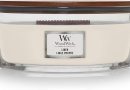 WoodWick Ellipse Bougie parfumée | Linge frais | avec mèche crépitante | Durée de combustion : jusqu’à 50 heures – Le détail qui change tout au quotidien