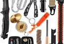 Kit de Survie- Trousse de Survie – kit Survie de randonnée – Lampe Torche – Couteau – firesteel – Sifflet de Survie-Boussole – pour Camping, randonnée, Militaire et Chasse – Le détail qui change tout au quotidien