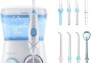 TUREWELL Jet Dentaire Hydropulseur – Avec 8 Buses Multifonctions, 10 Réglages de Pression D&rsquo;eau, IPX7 Étanche, 600ML Irrigateur Dentaire Pour Les soins Familiaux (Blanc) – Le détail qui change tout au quotidien