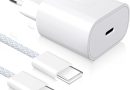 YISH Chargeur USB C Rapide 25W： Prise USB C PD3.0 Chargeur Rapide Type C avec 60W Cable USBC Vers C, Adaptateur Secteur Type C – Le détail qui change tout au quotidien