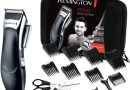 Remington Tondeuse Cheveux [Kit Coiffeur Professionnel] Stylist Noir & Argent (Lames Céramique Auto-Affûtées, Secteur/Sans fil-Batterie Lithium, 8 Sabots, Mallette pro + accessoires) Tondeuse HC363C – Le détail qui change tout au quotidien