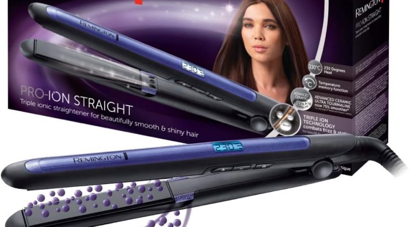 Remington Lisseur Cheveux [Ionique: anti-frizz & antistatique] Pro-Ion (Céramique Tourmaline, Douceur & Brillance, Glisse facile, Écran LCD, Fonction Mémoire) Fer à Lisser S7710 – Le détail qui change tout au quotidien
