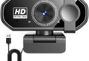 Webcam Full HD 1080p avec Microphone, Suppression du Bruit, Couverture de Confidentialité, Objectif Grand Angle 120 °, Web Cam USB Plug & Play pour Ordinateur Portable, Linux, Win10, Mac, Youtube – Le détail qui change tout au quotidien