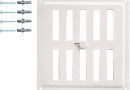 Grille d’Aération Carrée en Métal Blanc RAL 9016 – 15 x 15 cm – Acier Galvanisé – Flux d’Air Réglable Ouverture-Fermeture – Diffuseur de Chaleur Murale/Plafond avec Revêtement Poudre. – Le détail qui change tout au quotidien