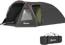 Outsunny Tente de Camping familiale pour 2-4 Personnes, Tente Tunnel imperméable 3000 mm avec 3 Portes, fenêtres, Sac de Transport, pour Camping Voyage randonnée Jardin, Noir – Le détail qui change tout au quotidien