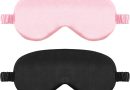 Lot De 2 Masques De Sommeil En Soie pour Dormir Bandeau En Satin Doux Avec Sangle Élastique Masque De Nuit Confortable pour Femmes Et Hommes (Noir Rose) – Le détail qui change tout au quotidien