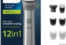 Philips Series 5000 – Tondeuse tout-en-un, tondeuse multistyle 12 en 1 pour le visage, la tête et le corps, un seul outil complet et 14 hauteurs de coupe (de 0,5 à 16 mm) (modèle MG5950/15) – Le détail qui change tout au quotidien