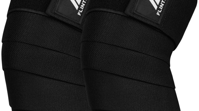 flintronic Genouillère Squat, 1 Paire Genouillère Bandage Musculation, Genouillères Powerlifting pour Homme et Femme, Sangles de Genou pour Haltérophilie pour Sport, Gym et Musculation, Noir – Le détail qui change tout au quotidien