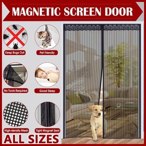 Moustiquaires pour portes, rideaux de cuisine, protection contre les insectes, magnétiques, durables, pour le lavage de voiture, séparateurs magnétiques